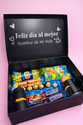 Caja chocolatinas con termo y taza personalizada