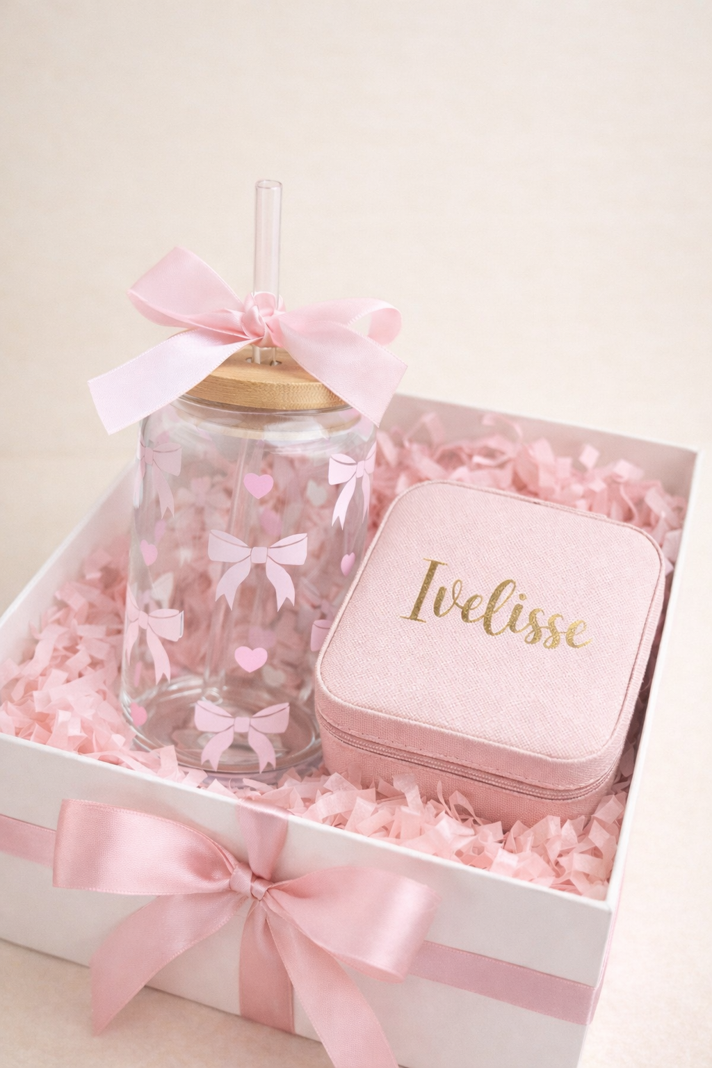 Vaso cristal y joyerito